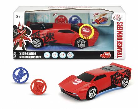 Боевая машинка Sideswipe из серии Трансформеры, со светом и звуком, 20 см.